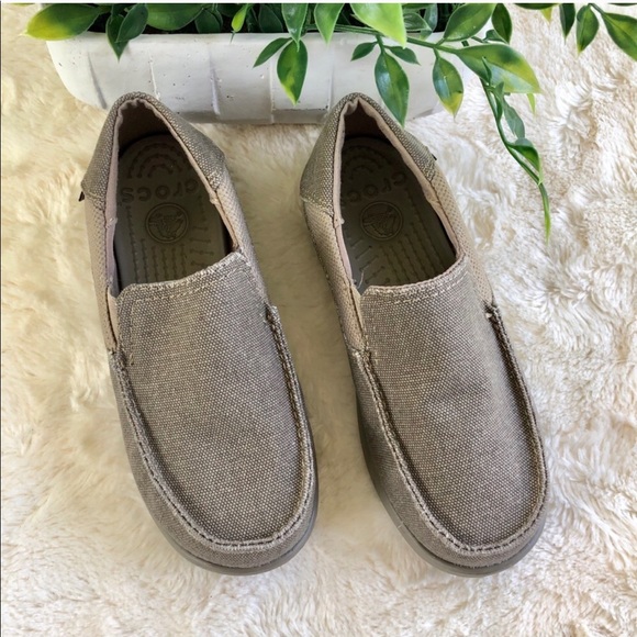 CROCS Other - Crocs khaki tan boys loafers slip on shoes 1